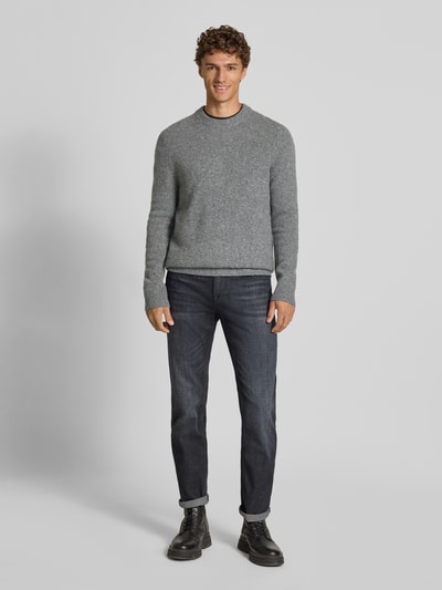 Christian Berg Men Strickpullover aus Woll-Mix  Graphit 1