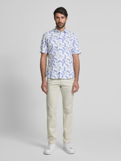 Jake*s Casual Fit Business-Hemd mit Kentkragen Weiss 1