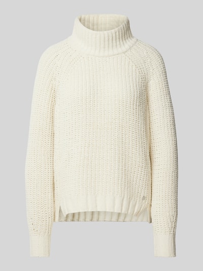 monari Gebreide pullover met opstaande kraag, model 'Chenille' Offwhite - 2