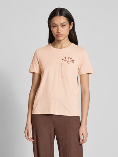 Only Regular fit T-shirt van puur katoen, model 'POLLY' Lichtroze - 4