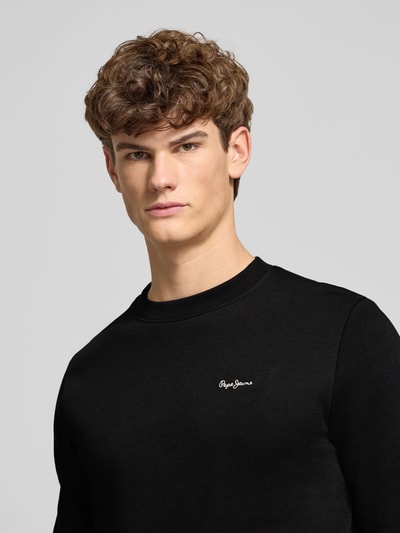 Pepe Jeans Regular fit sweatshirt van katoenmix, model 'GRIFFIN' Zwart - 3