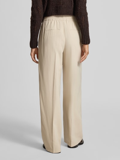 Vero Moda Regular fit broek van viscosemix, model 'CARMEN' Beige - 5