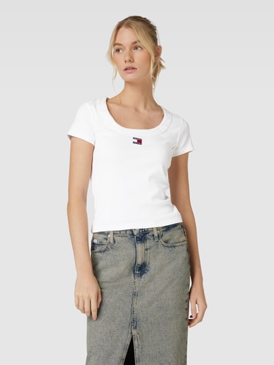 Tommy Jeans T-shirt z naszywką z logo Biały 4