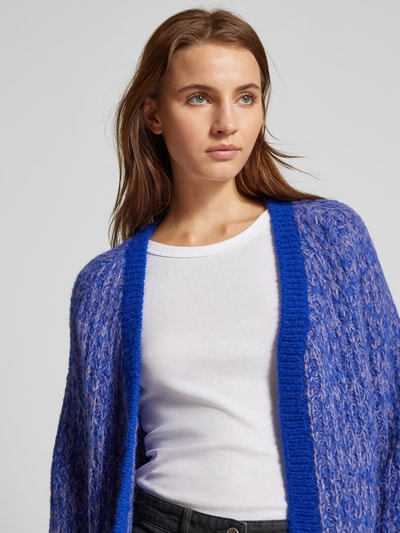 Lanius Cardigan mit gerippten Abschlüssen Royal Melange 3