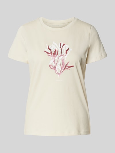 Tom Tailor T-shirt o kroju regular fit z czystej bawełny Beżowy 2