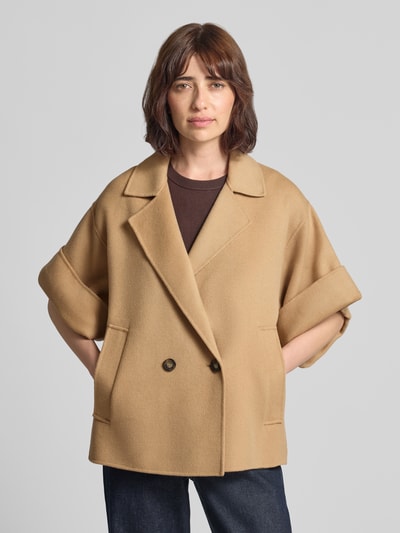 Weekend Max Mara Regular Fit Kurzmantel aus reiner Schurwolle Modell 'NEO' Camel 4