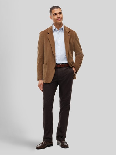 Tommy Hilfiger Slim Fit Gerade Hose aus Baumwoll-Mix mit Viskose-Anteil Modell 'DENTON' Dunkelbraun 1