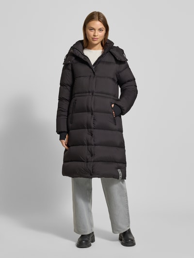 IQ Studio Gewatteerde jas met capuchon Zwart - 4