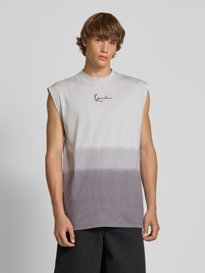 KARL KANI Tanktop met labelstitching Antraciet - 4