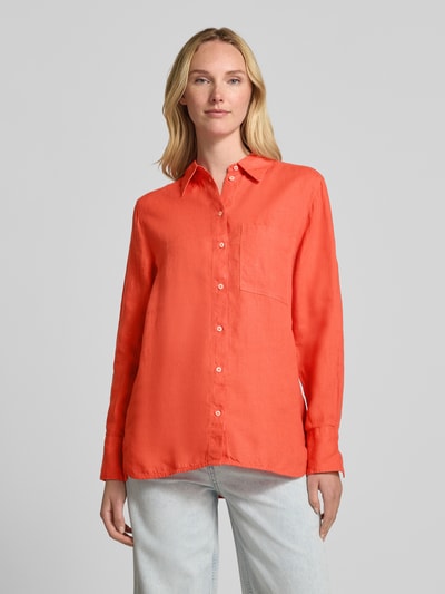 Marc O'Polo Regular fit blouse van puur linnen Oranje - 4