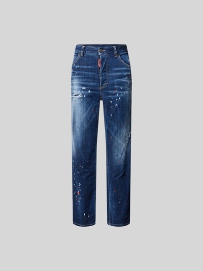 Dsquared2 Straight Fit Jeans im Destroyed-Look Marine 2