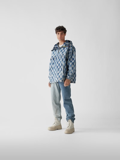 Dsquared2 Oversized Anorak mit Karomuster Dunkelblau 1