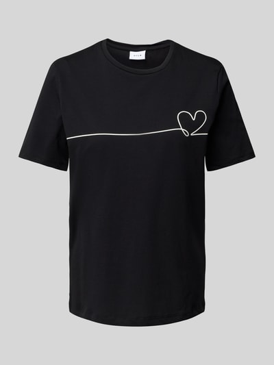 Vila T-shirt z okrągłym dekoltem model ‘COLBA’ Czarny 2