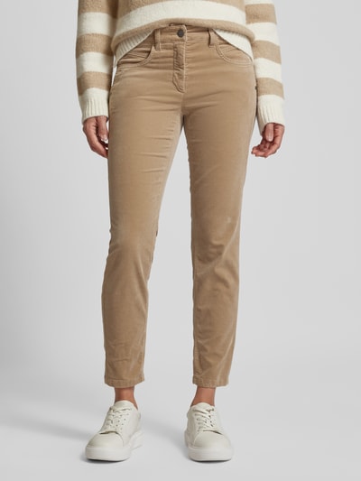 Luisa Cerano Jeansy o kroju regular fit z 5 kieszeniami Camel 4