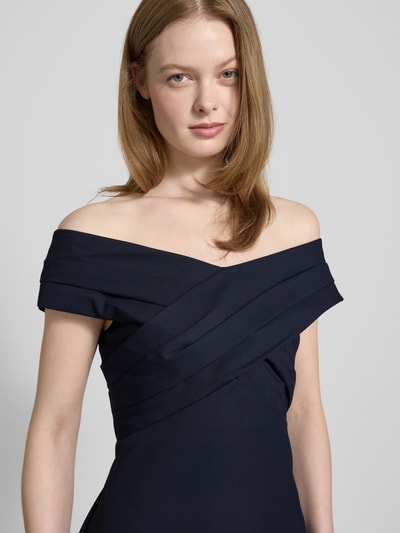 Lauren Ralph Lauren Avondjurk met V-hals, model 'IRENE' Donkerblauw - 3