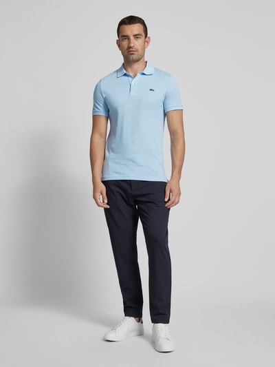 Lacoste Slim fit poloshirt met labelbadge, model 'CORE' Lichtblauw - 1