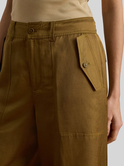 Lauren Ralph Lauren Relaxed Tapered Cargohose aus Vikose-Leinen-Mix Camel 3