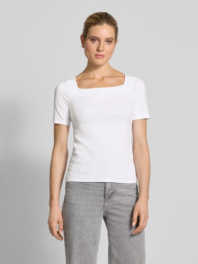 Marc Cain T-Shirt mit Karree-Ausschnitt Weiss 4