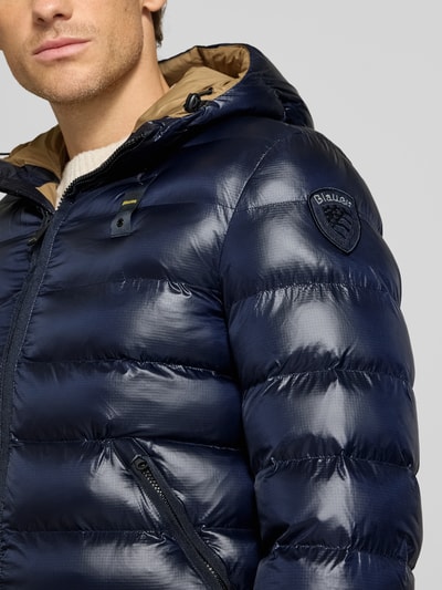 Blauer USA Steppjacke mit Zweiwege-Reißverschluss Modell 'ADAMS' Marine 3
