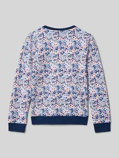 Guess Bluza z czystej bawełny z nadrukiem z logo model ‘Active’ Granatowy 3