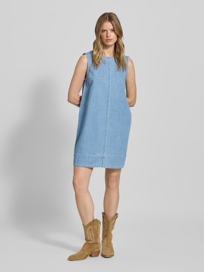 Pieces Loose fit jeansjurk van puur katoen, model 'FLORA' Lichtblauw - 1