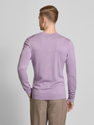 MCNEAL Gebreide pullover met ronde hals Paars gemêleerd - 5