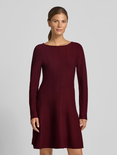 VILA Strickkleid mit Rundhalsausschnitt Modell 'VALUNI' Bordeaux 4