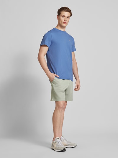 Tommy Jeans Regular fit sweatshorts met logostitching, model 'BEACH' Olijfgroen - 1