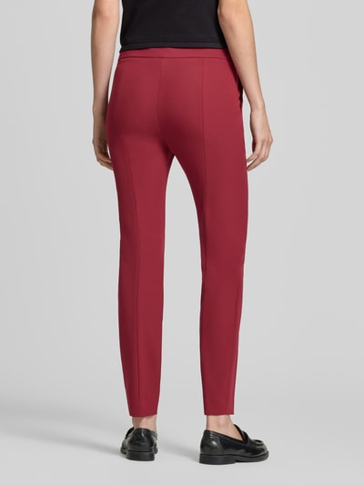 HUGO Schmale Hose mit Label-Detail Modell 'Hagonia-1' Dunkelrot 5