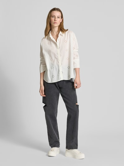 Only Bluzka koszulowa o kroju body fit z czystej bawełny model ‘NEW LINA GRACE’ Biały 1