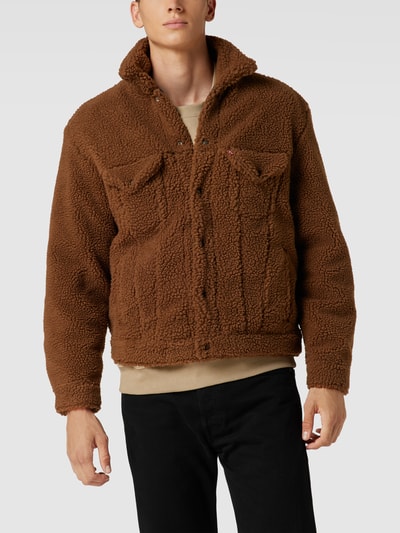 Levi's® Overhemdjack van teddybont Cognac - 4