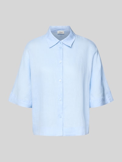 s.Oliver RED LABEL Relaxed Fit Bluse aus reinem Leinen Bleu 2