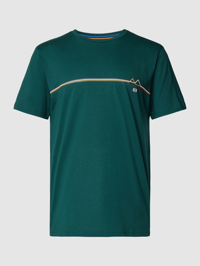 Christian Berg Men T-shirt met contraststrepen Flessengroen - 2