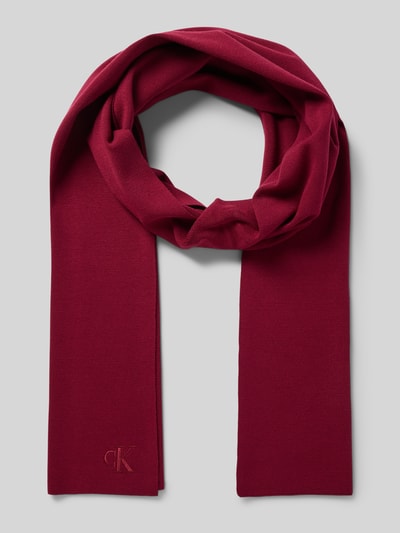CK Calvin Klein Sjaal van viscosemix met logostitching Bordeaux - 1