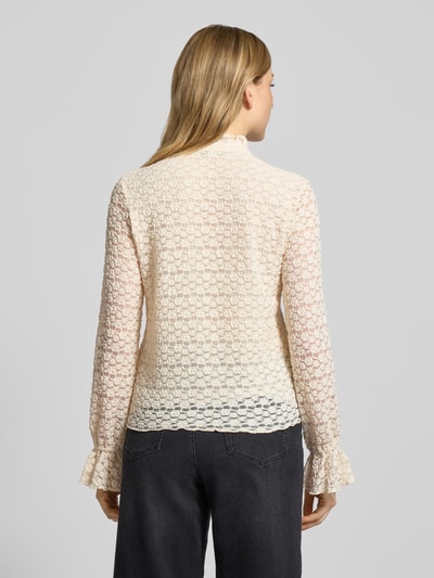 Zero Blouse met opstaande kraag Ecru - 5
