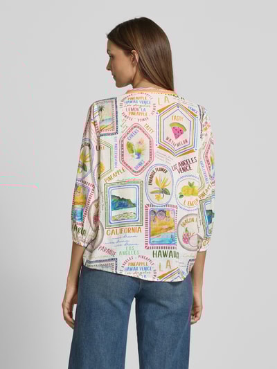 Emily Van den Bergh Regular Fit Bluse mit 3/4-Arm Weiss 5