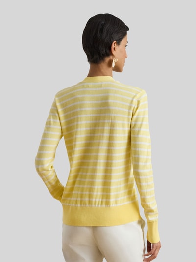 Lauren Ralph Lauren Regular Fit Strickjacke aus reiner Baumwolle Hellgelb 5