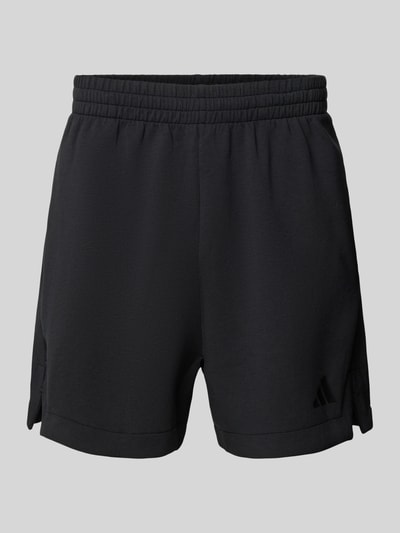 Produktfoto, Regular Fit Sweatshorts mit Modal und Baumwoll-Anteil von adidas Sportswear in Schwarz, unifarben, elastischer Bund, seitliche Taschen