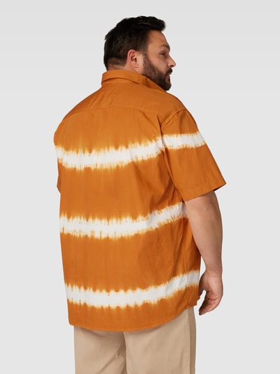 S.Oliver Plus PLUS SIZE vrijetijdsoverhemd met streepmotief Oranje - 5