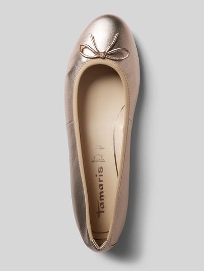 Tamaris Ballerinas in unifarbenem Design Rose Gold 3