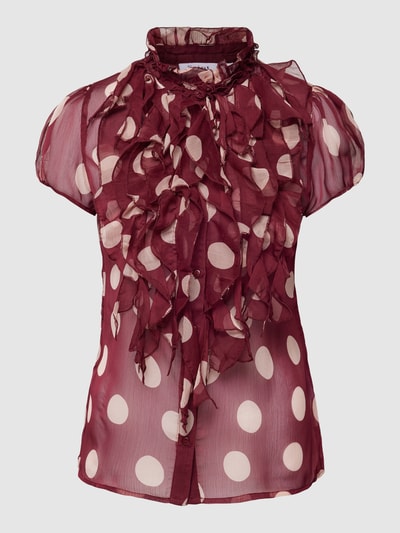 Saint Tropez Blouse met volants, model 'Lilja' Bordeaux - 2