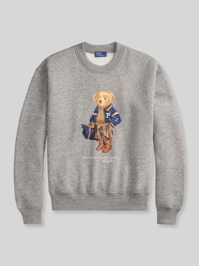 Polo Ralph Lauren Regular Fit Sweatshirt aus Baumwoll-Mix mit Polo-Bear Dunkelgrau 2