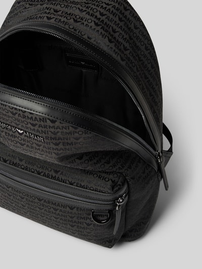 Emporio Armani Rucksack mit Label-Print Anthrazit 4