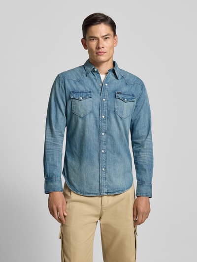 Polo Ralph Lauren Regular Fit Jeanshemd mit Kentkragen Modell 'Icon' Blau 4
