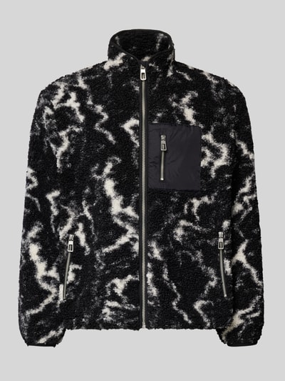 Only & Sons Kurtka z futerka o kroju regular fit ze wzorem na całej powierzchni model ‘JAIMY’ Czarny 2