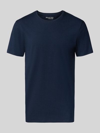 SELECTED HOMME Regular fit T-shirt van katoenmix Marineblauw - 2