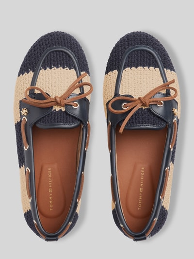 Tommy Hilfiger Loafer in Strukturoptik mit Schleife Dunkelblau 4