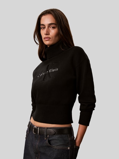Calvin Klein Jeans Regular Fit Pullover aus reiner Baumwolle Black 4