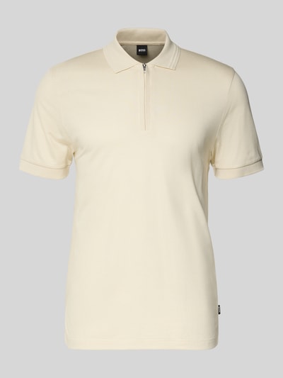 BOSS Regular Fit Poloshirt aus Baumwoll-Lyocell-Mix Modell 'H-PARAS 70' Offwhite 1