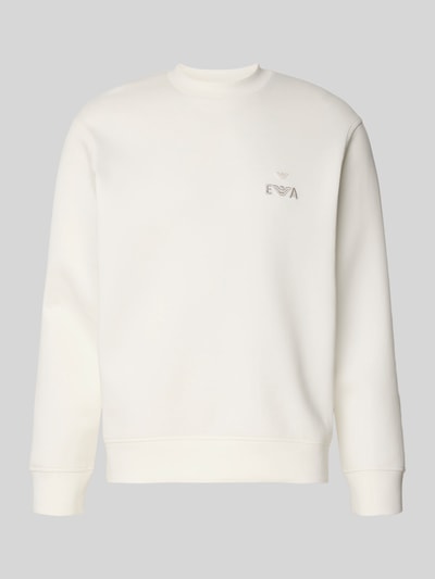 Emporio Armani Sweatshirt mit Label-Stitching Offwhite 2